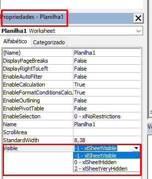 excel, vba, propriedades da tabela