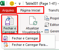 Carregando dados do Power Query ao Excel
