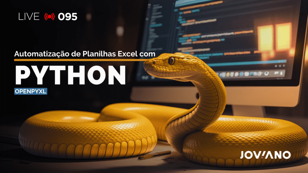 Capa da aula sobre automatizar Excel com Python e openpyxl.