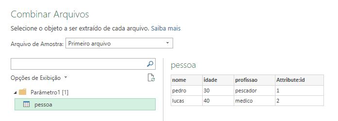 Power Query criando arquivo base