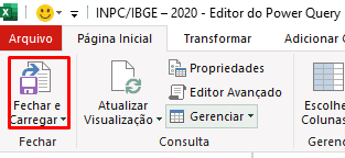 Power Query - Fechar e Carregar