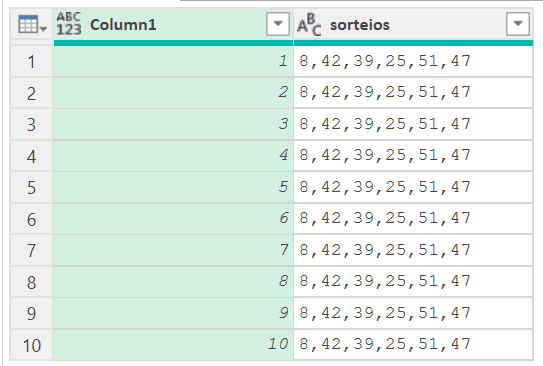 Numeros Aleatórios repetem no Power Query