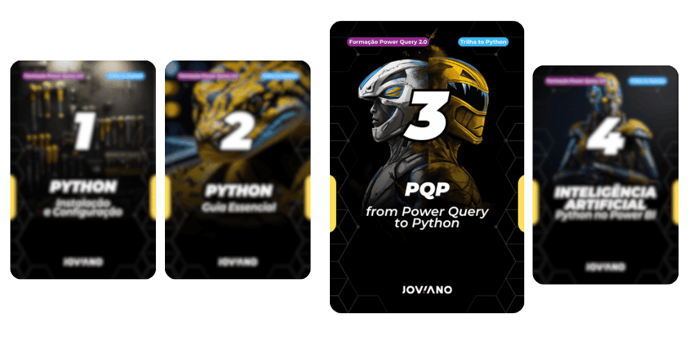 Trilha Python com destaque para a formação do Power Query ao Python.