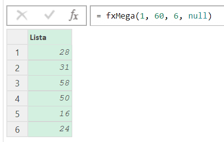 Retorno de uma função personalizada no Power Query