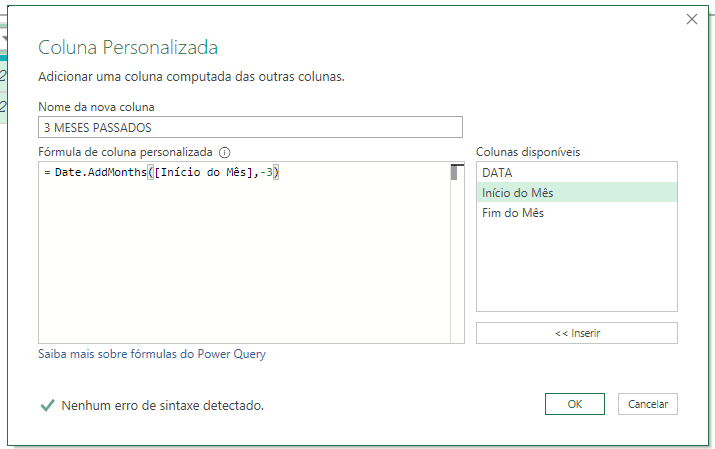 Coluna Personalizada no Power Query  - Joviano