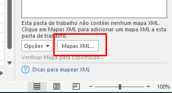excel mapa xml carregar