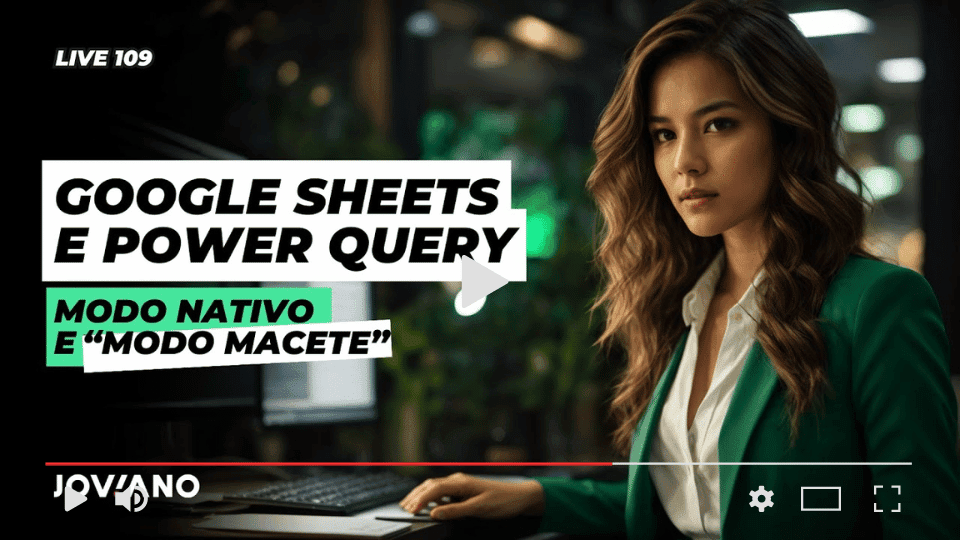 Capa da aula sobre conectar Google Sheets ao Power Query.