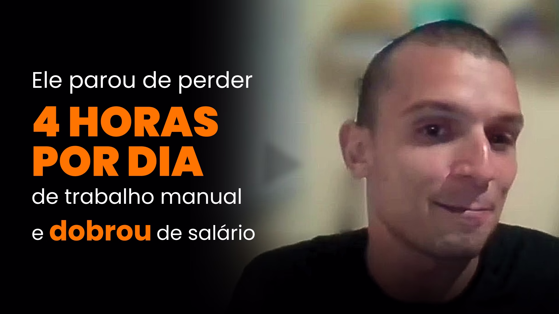 Capa de depoimento sobre economizar quatro horas diárias de trabalho manual.